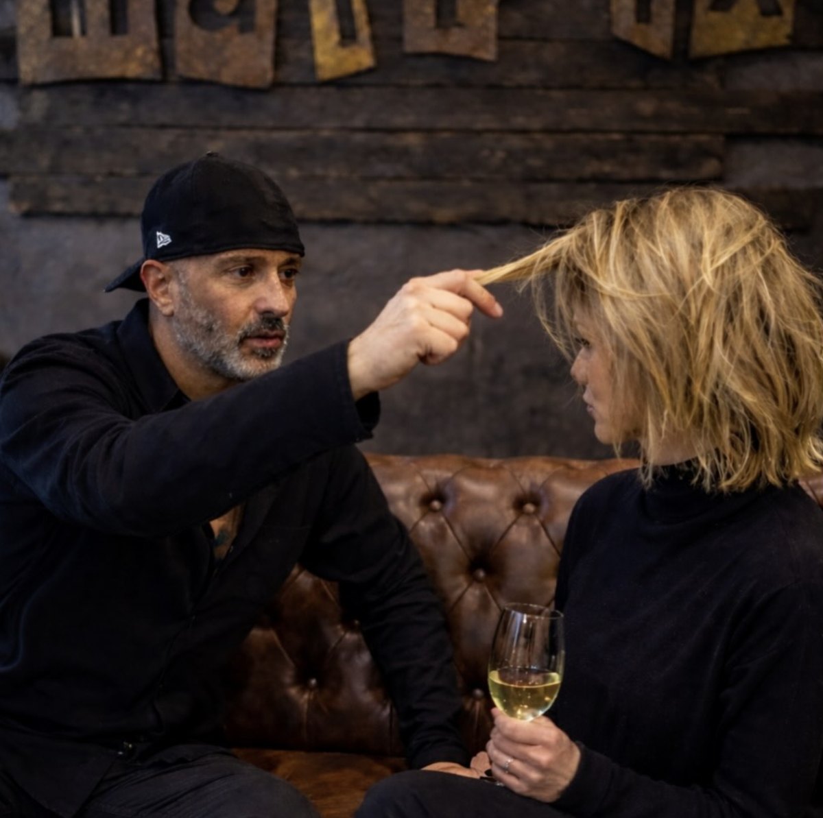 Joe Tarantola styling a client — Land of Barbers Greenpoint