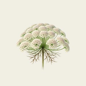 Wild carrot flower — the botanical in Oway Volumizing Hair Bath
