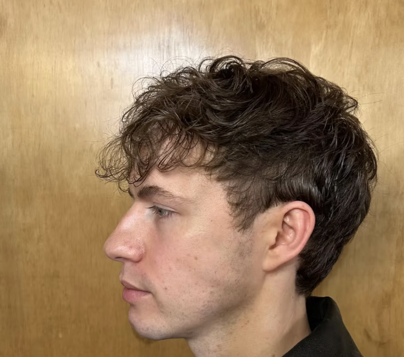 curly textured fringe by Iuliana, Land of Barbers Greenpoint
