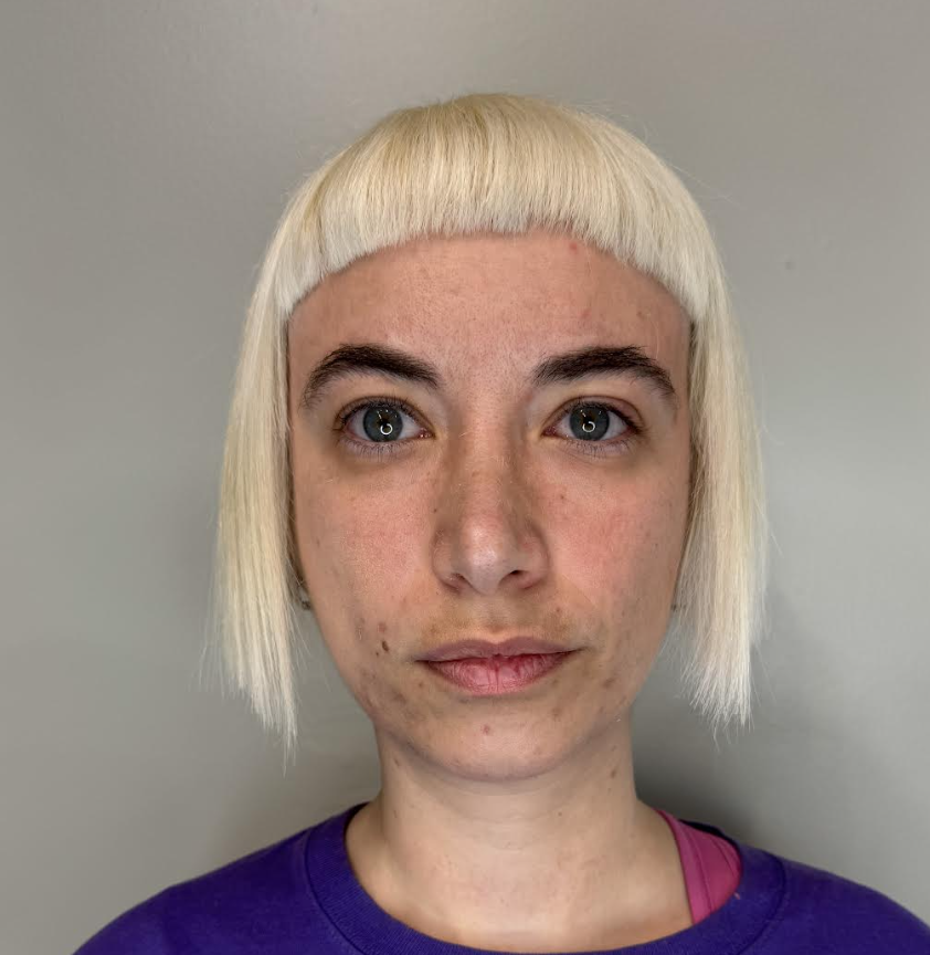 Full Bleach Iuliana, hair color at Land of Barbers Greenpoint Brooklyn