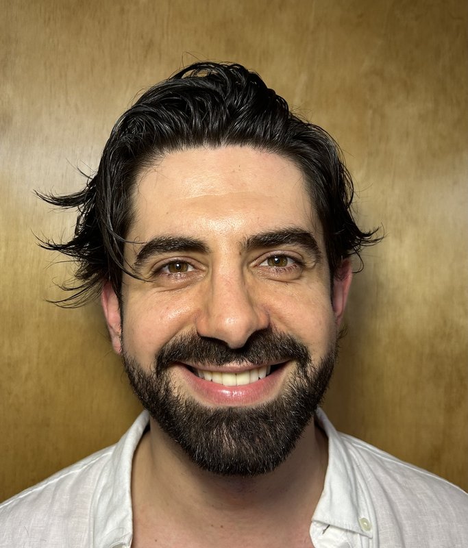 medium textured flow with beard trim by Ivano, Greenpoint