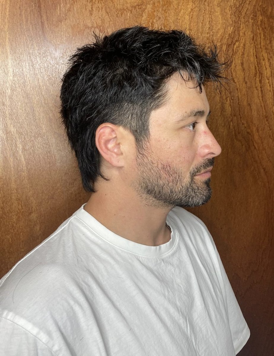 textured medium cut soft mullet by Patrizia, Land of Barbers Greenpoint